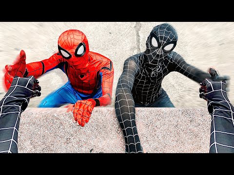 TEAM SPIDER-MAN vs VENOM Fighting Bad Guys In Real Life 2 (Action POV)