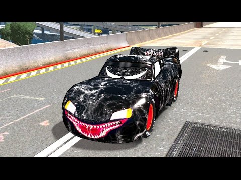 Venom Lightning McQueen Crash Physics Test - GTA 4 Cars Mods
