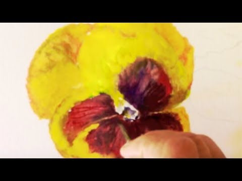 Yellow Pansy watercolor tutorial easy step by step lesson how to paint