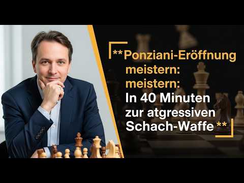 Ponziani-Eröffnung meistern: In 40 Minuten zur aggressiven Schach-Waffe