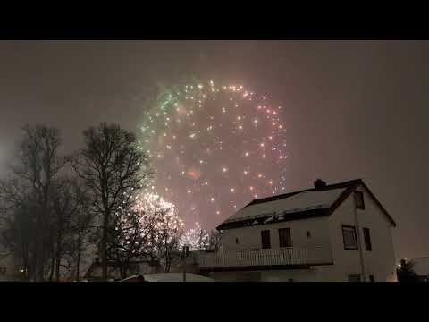 Happy New Year 1/1/2023 From Tromsø, Norway! | Spectacular Fireworks Show At The Arctic Cathedral