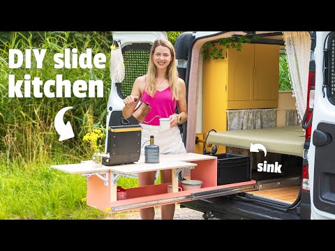 DIY SLIDE OUT KITCHEN - The Ultimate Camper Van Kitchen