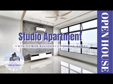 Unidade de estúdio residencial torre gêmea em Johor Bahru | Open House | Yong & Purple