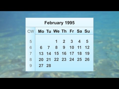 February 1995 Calendar