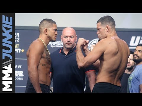 UFC 241: Anthony Pettis vs. Nate Diaz ceremonial weigh-in face-off
