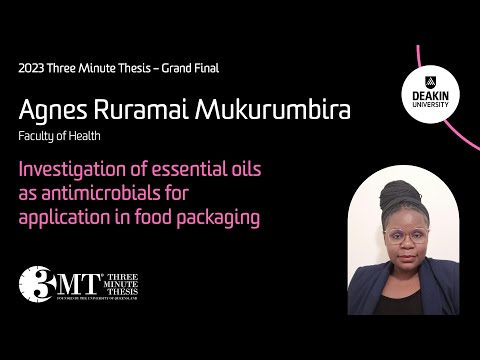 2023 Deakin University - Three Minute Thesis (3MT): Agnes Ruramai Mukurumbira (Winner)