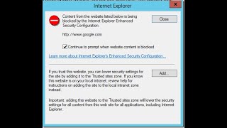 Server 2019 2016 - Disable Internet Explorer Enhanced Security