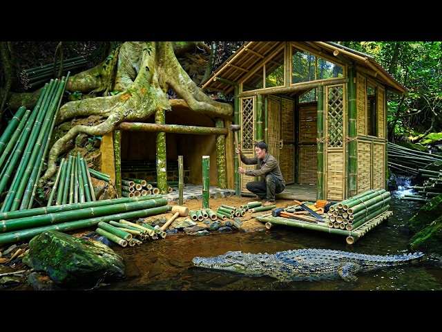 Bushcraft Survival Alone - Building a Strong Bamboo Shelter With a Small Knife SDDEFAULT Thumbnail