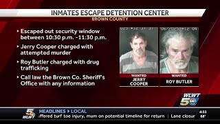 Brown County Sheriff's Office searching for escaped inmates