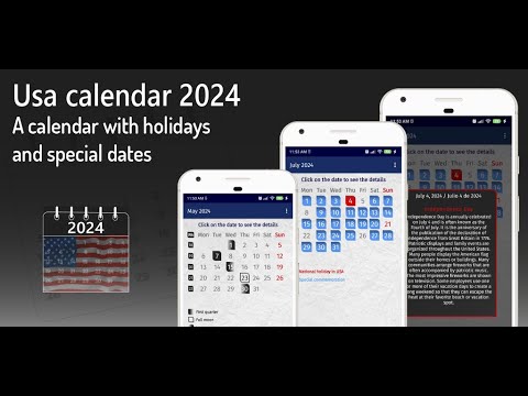 usa calendar 2024 Video