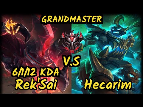 LDLC Djoko (REK'SAI) vs HECARIM - 6/1/12 KDA JUNGLE GAMEPLAY - EUW Ranked GRANDMASTER