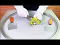 ASMR Kiwi Ice Cream Rolls Oddly Satisfying Fried Kiwi Ice Cream STREET FOOD ASMR