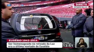Benfica-Fans erweisen Eusebio letzte Ehre