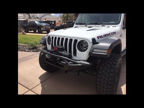 Front Bumper and Winch Install Jeep JL: Addictive Desert Designs & Warn winch