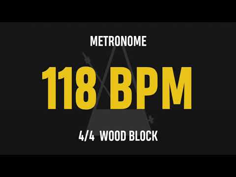 118 BPM 4/4 - Best Metronome (Sound : Wood block)