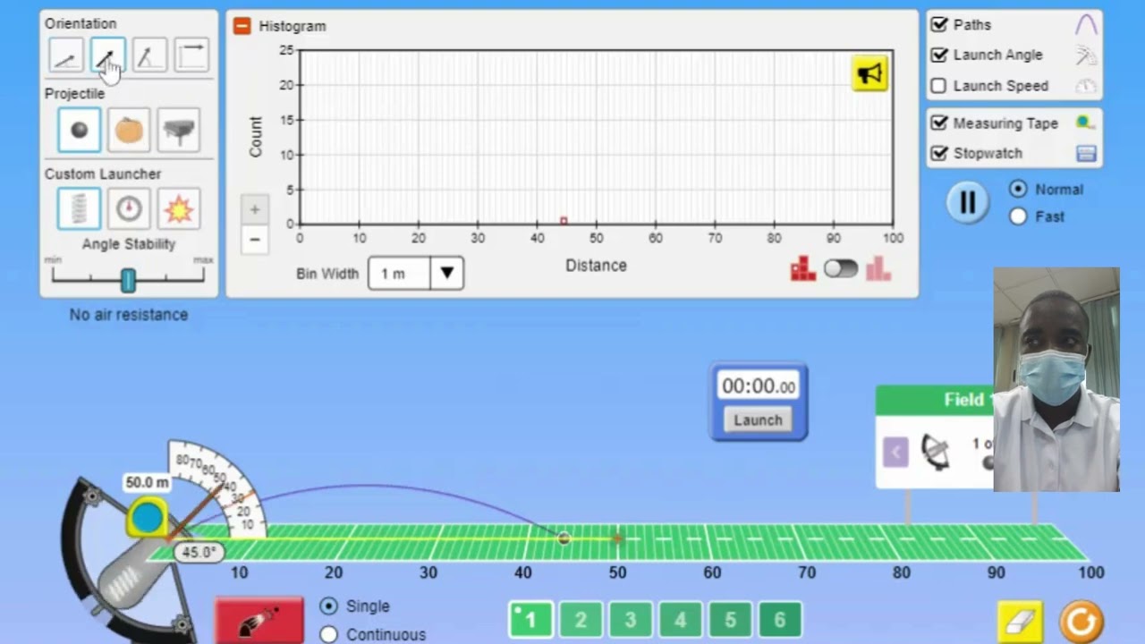 Projectile Data Simulation | Science Experiment