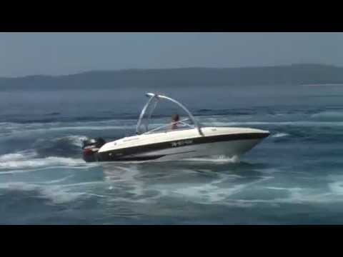 Speedboat fun Suzuki outboard power 150 pk, Glastron SX 170 James bond music.