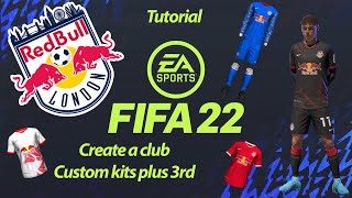 FIFA 22 - How to make custom kits and logo for Create a Club mode  - Tutorial