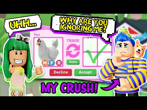 IGNORING MY *CRUSH* for 24 HOURS then SURPRISING HIM with his *DREAM PET* in Adopt Me Roblox! *cute*