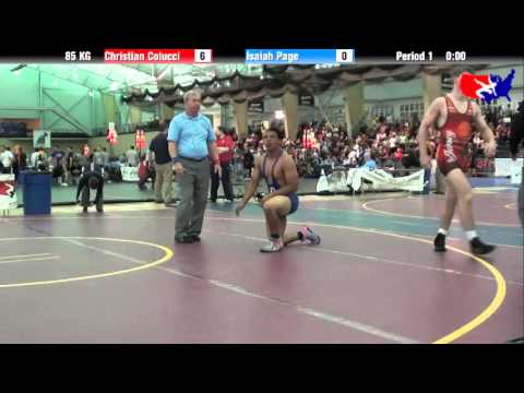 Christian Colucci vs. Isaiah Page at 2013 FILA Cadet Nationals - FS