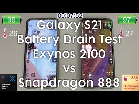 Galaxy S21 Battery Test - Exynos 2100 vs Snapdragon 888 - 1 Year Later