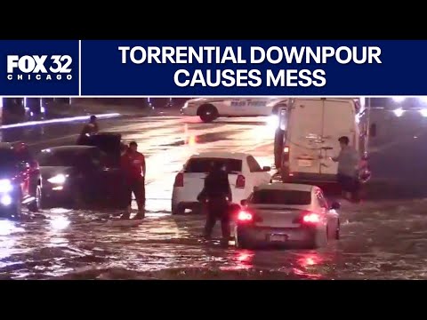 Chicago flooding: Torrential downpour causes mess in Chicago area