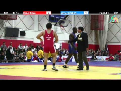 2012 Pan Am: 96 KG Champ. Round 1: Israel Silva (MEX) vs. Javier Cortina (CUB)