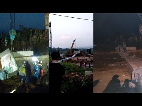 Jembatan Over Pass Tol Bocimi Mendadak Ambruk, Pekerja Tewas di Tempat