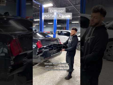 How to install a rear diffuser on your car in less than 60sec! #automobile#300srt#diy #reardiffuser