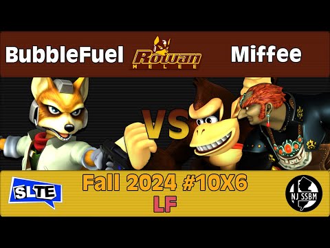 Rowan SSBM Fall 2024 #10X6: BubbleFuel (Fox) Vs. Miffee (DK, Ganon) - LF