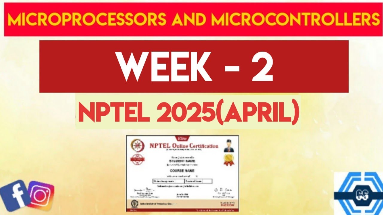 Microprocessors And Microcontrollers Week 2 Quiz Answer Solution | NPTEL 2025(April)