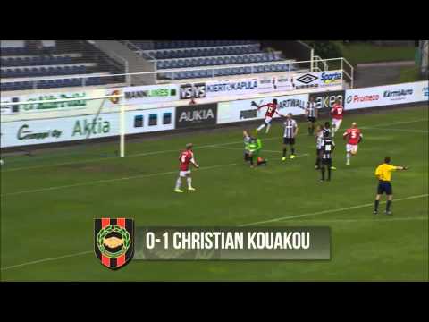 Christian Kouakou sätter 1-0 för BP mot VPS Vasa (Europa League)