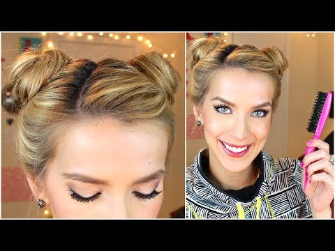 Diy Really Simple Double Mini Hair Buns Tutorial By