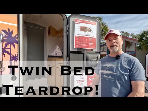 Little Guy Mini Max FX | Twin Beds & Bathroom in a Teardrop Caravan Travel Trailer