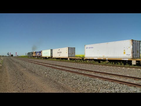 7904V Mildura Container Train Departs Gheringhap (1/10/2019) - PoathTV Australian Railways