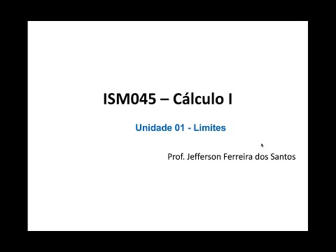 Aula 02 - Cálculo I