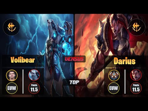 Bwipo VOLIBEAR (Top) [Conqueror] VS DARIUS - Challenger EUW Patch 11.5