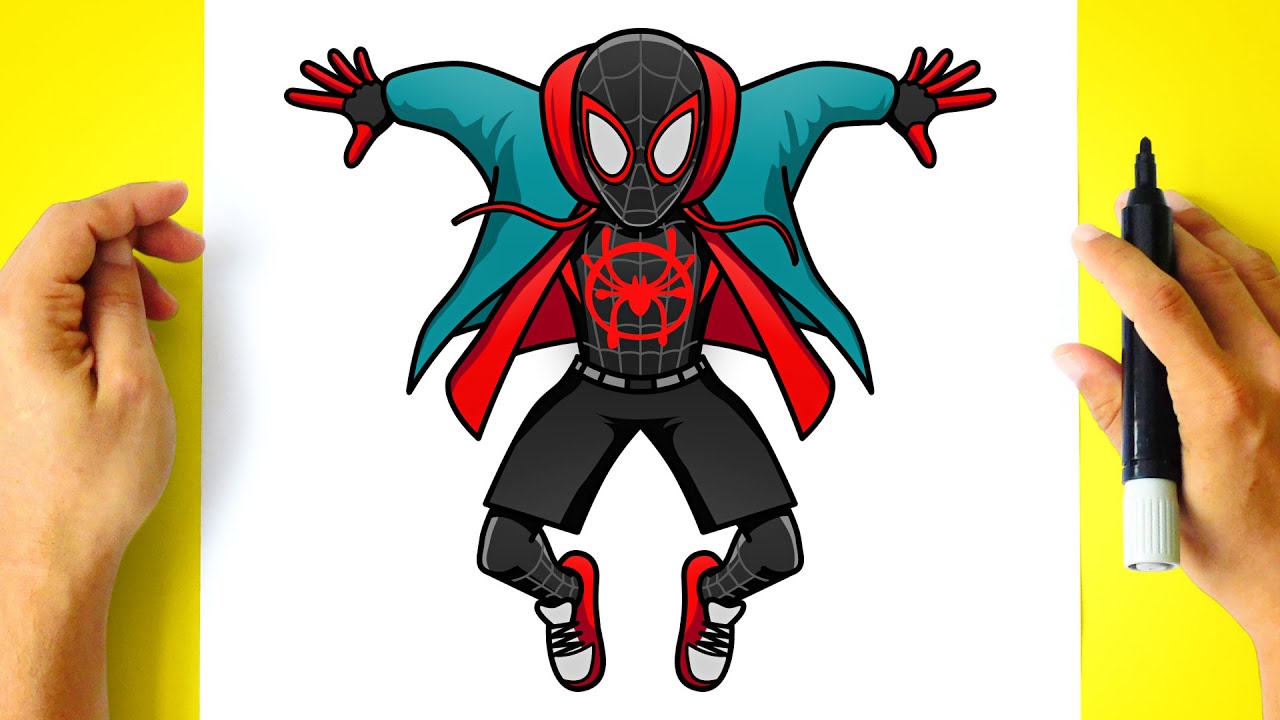 Como DESENHAR o MILES MORALES - Como DIBUJAR a MILES MORALES - How To DRAW MILES MORALES - SPIDERMAN