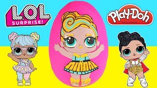LOL Surprise GIANT Egg Opening - LOL Dolls, Fingerlings Untamed Raptor, Scruff a Luvs, Shopkins