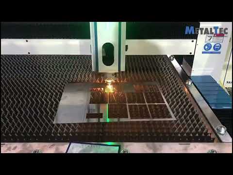 MetalTec 1530C (1500W) оптоволоконный лазерный станок для резки металла с ручной сменой рабочих столов met1546, видео 11