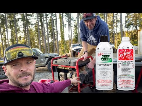 Got a locked up generator that won't run?  No problem.  Sea Foam + elbow grease win!