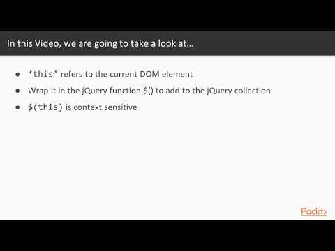 Hands on Web Application Development with jQuery The jQuery this Object | packtpub com