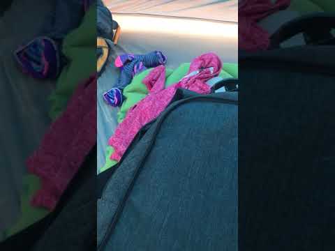 Demo/description of the Renogy Solar Backpack.  Due to the wind, I had to do this from inside my tent.