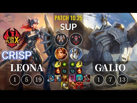 FPX Crisp Leona vs Galio Sup - KR Patch 10.25