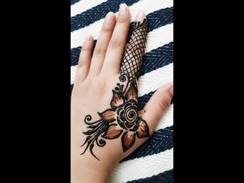 Simple Arabic Henna Design.Flower henna design.Royal rose mehndi design.Eid mehndi design