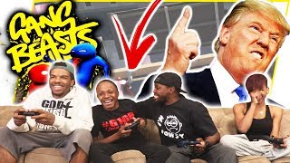 LITTLE BLACK BOY ATTEMPTS TO PUNCH TRUMP! - Gang Beasts Gameplay
