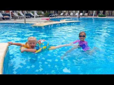 NIKA DOESN'T WANT TO GO TO SCHOOL, BUT WANTS TO GO TO THE POOL. SOFUNYA IS A NAUGHTY GIRL