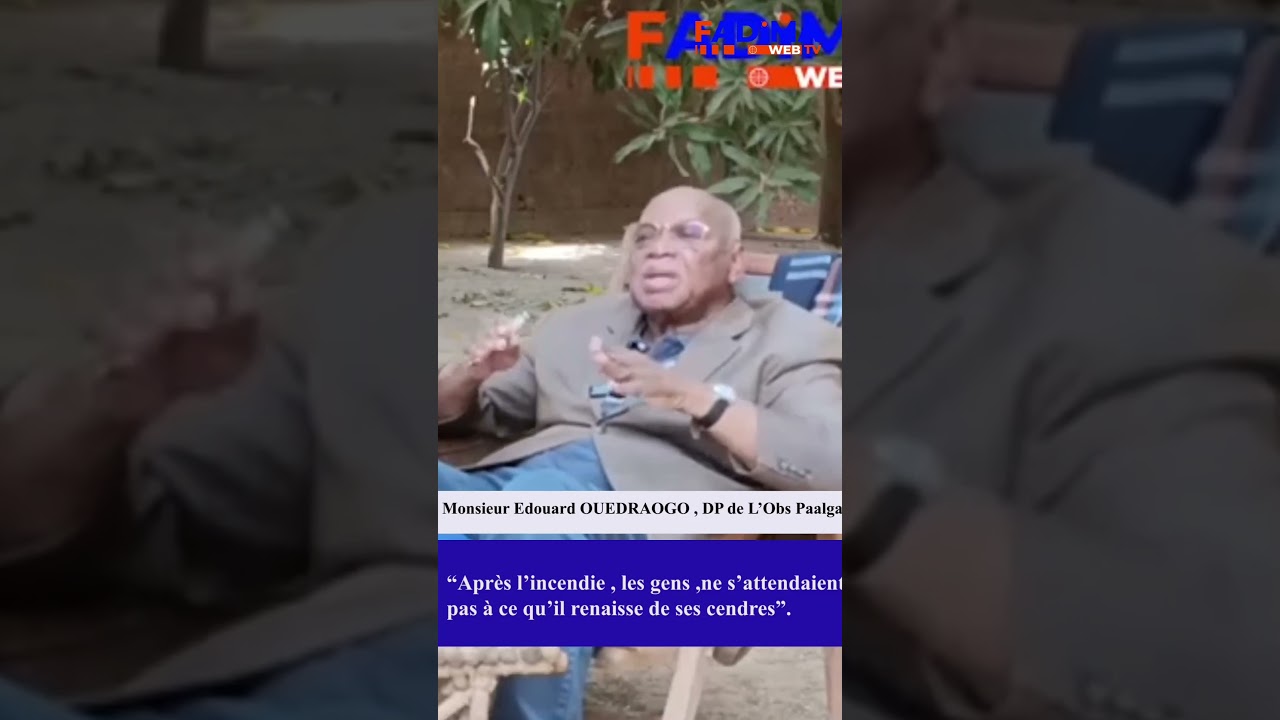 Edouard OUEDRAOGO sur l'incendie de l'observateur