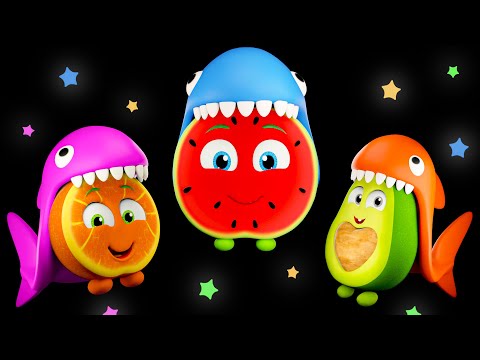 Funky Fruits Dance with Baby Shark 🦈🍓 Sensory Animation Videos 🎶🍉