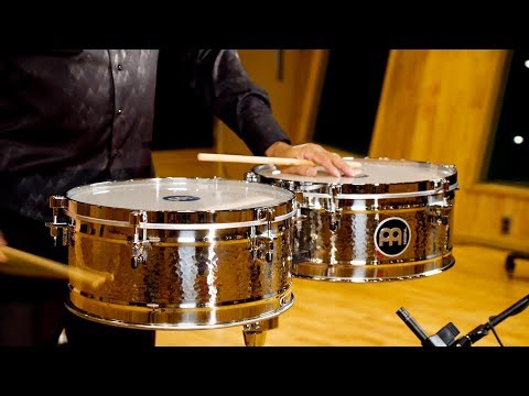 MEINL Percussion Artist Series Timbales Luis Conte Stainless Steel - LC1STS